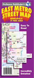 East Metro Street, Cover, Hedberg Maps, Professor Pathfinder's, Twin Cities, Minneapolis, St. Paul, southern Washington County, Hastings, River Falls, Hudson, WI, streets, parks, schools, shopping, trails, government offices