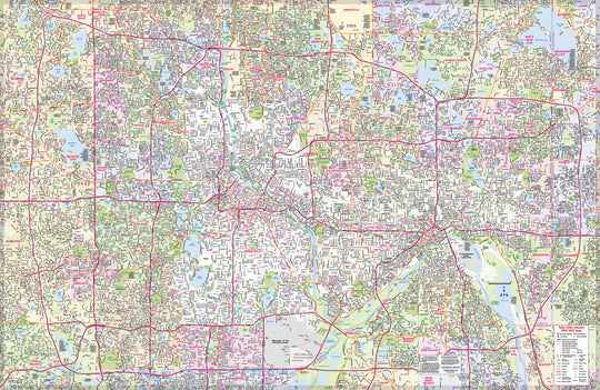 Twin Cities Streets Complete Street Map 494/694 Loop