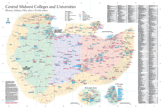 Central Midwest Colleges and Universities