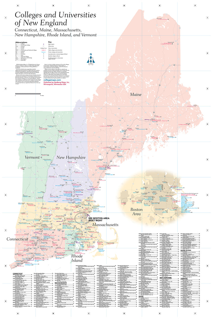 New England Colleges And Universities Hedberg Maps new-england-colleges-and-universities-hedberg-maps