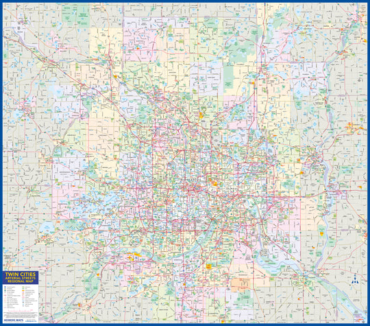 Twin Cities Arterial Streets Regional Map