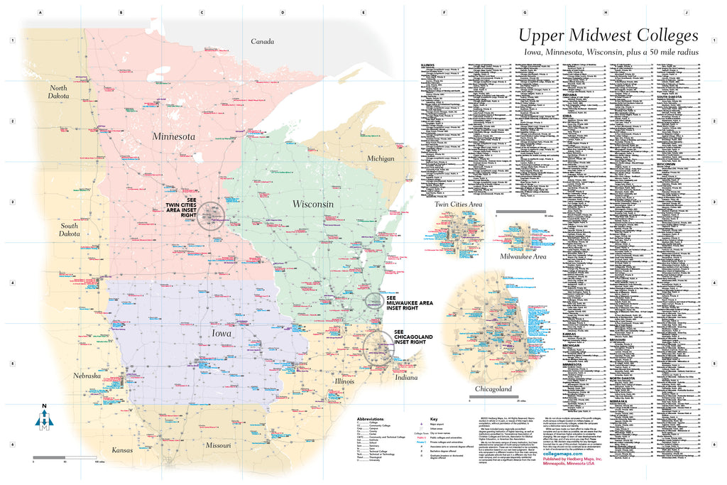 Upper Midwest Colleges and Universities