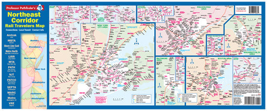 Northeast Corridor Rail Travelers Map