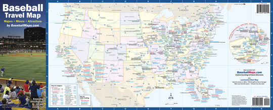 Baseball Travel Map - 2021 edition