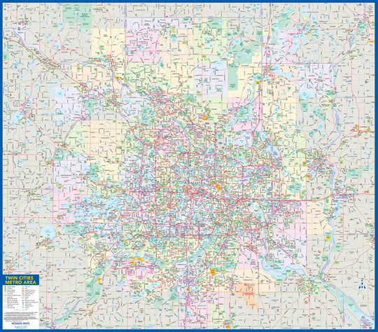 Twin Cities Arterial Streets Regional Map