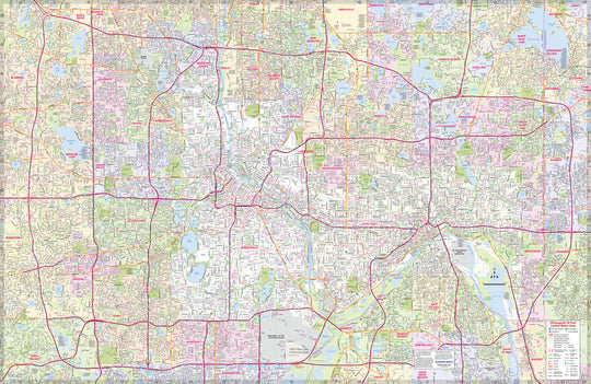 Twin Cities Street - Folded Map
